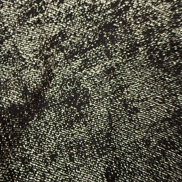 Black Gold Textured Pencil Skirt Stretch Fitted Midi Size S - Picture 4 of 4